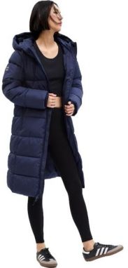 GAP MAXI LOGO Dámsky prešívaný kabát, tmavo modrá, veľkosť