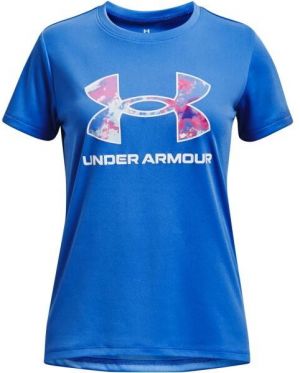 Under Armour TECH SOLID PRINT FILL BL SSC Dievčenské tričko, modrá, veľkosť
