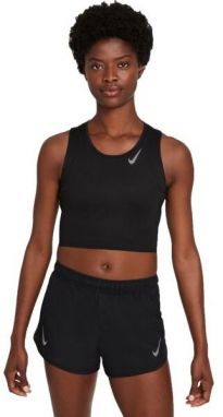 Nike FAST DF CROP TANK Dámske tielko, čierna, veľkosť