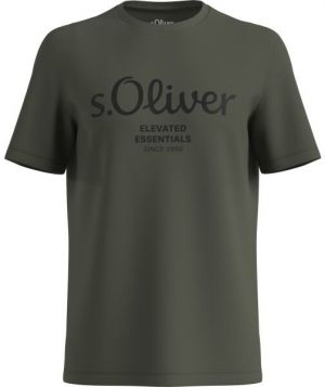 s.Oliver LOGO T-NOOS Pánske tričko, khaki, veľkosť XXXL