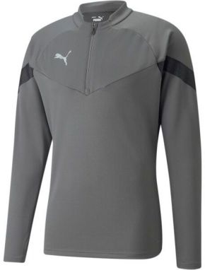 Puma TEAMFINAL TRAINING 1/4 ZIP TOP Pánska športová mikina, sivá, veľkosť