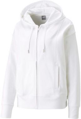 Puma HER FULL ZIP HOODIE Dámska mikina, biela, veľkosť