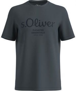 s.Oliver LOGO T-NOOS Pánske tričko, tmavo sivá, veľkosť