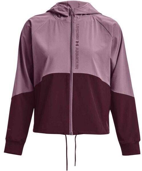 Under Armour WOVEN FZ JACKET Dámska bunda, fialová, veľkosť L