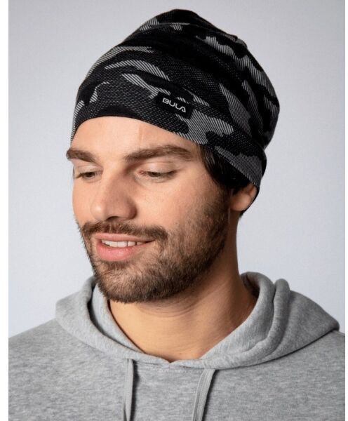 Bula CAMO PRINTED Pánska čiapka, tmavo sivá, veľkosť UNI