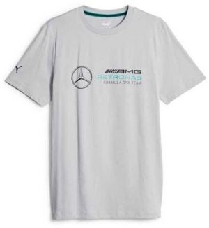 Puma MERCEDES-AMG PETRONAS F1 TEAM ESSENTIALS Pánske tričko, sivá, veľkosť