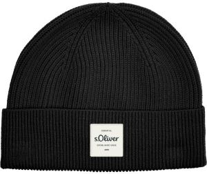 s.Oliver RL BEANIE Pánska čiapka, čierna, veľkosť