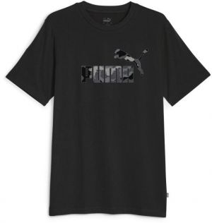 Puma ESS + CAMO GRAPHIC TEE Pánske tričko, čierna, veľkosť