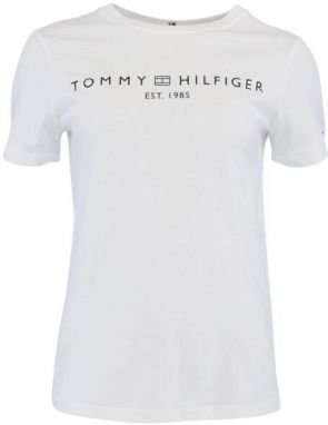 Tommy Hilfiger LOGO CREW NECK Dámske tričko, biela, veľkosť