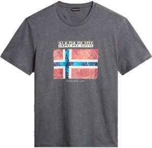 Napapijri S-GUIRO Pánske tričko, tmavo sivá, veľkosť