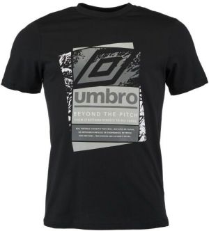 Umbro FW LAYERED BOX LOGO GRAPHIC TEE Pánske tričko, čierna, veľkosť