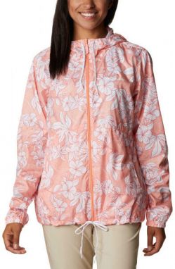 Columbia FLASH FORWARD PRINTED WINDBREAKER Dámska vetrovka, lososová, veľkosť