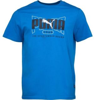 Puma GRAPHICS EXECUTION TEE Pánske tričko, modrá, veľkosť