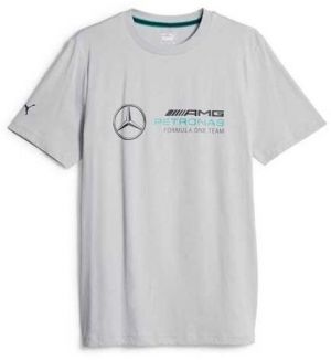Puma MERCEDES-AMG PETRONAS F1 TEAM ESSENTIALS Pánske tričko, sivá, veľkosť