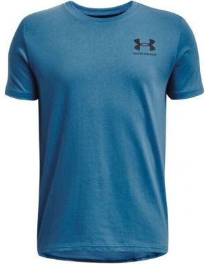Under Armour SPORTSTYLE LEFT CHEST SS Chlapčenské polo Tričko s krátkym rukávom, modrá, veľkosť