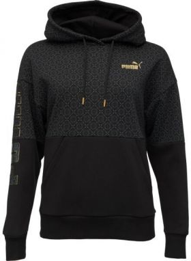 Puma POWER LOGO LOVE Dámska mikina, čierna, veľkosť