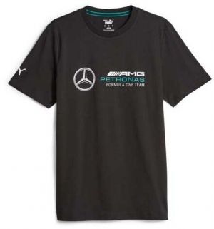 Puma MERCEDES-AMG PETRONAS F1 TEAM ESSENTIALS Pánske tričko, čierna, veľkosť