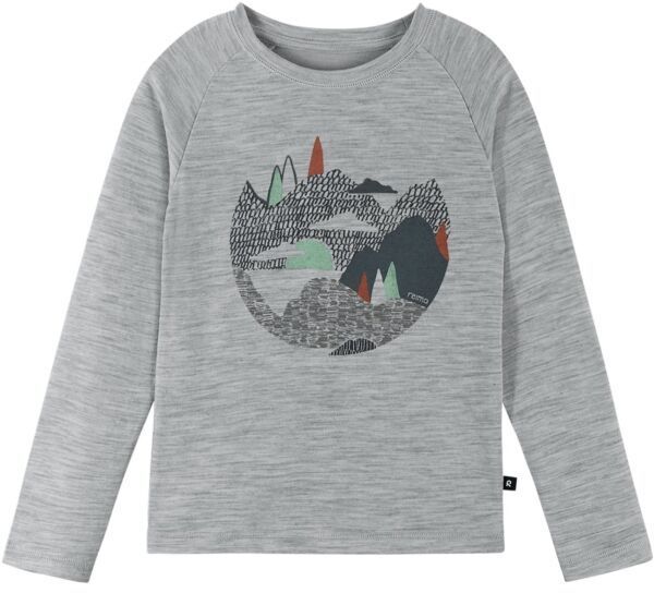 REIMA VIISAS Detské tričko s dlhým rukávom, sivá, veľkosť