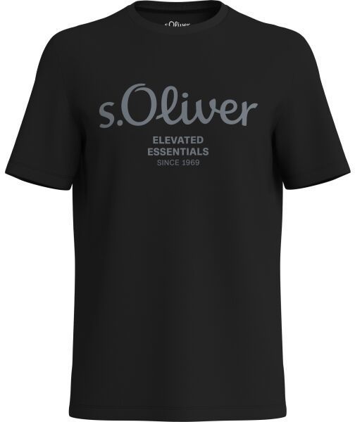 s.Oliver LOGO T-NOOS Pánske tričko, čierna, veľkosť