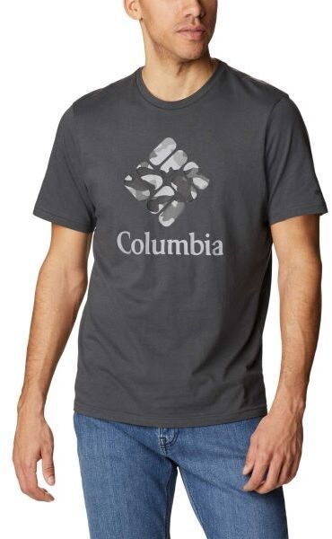 Columbia M RAPID RIDGE GRAPHIC TEE Pánske tričko, tmavo sivá, veľkosť