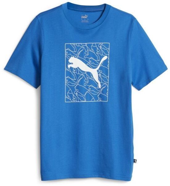Puma GRAPHICS CAT TEE Pánske tričko, modrá, veľkosť