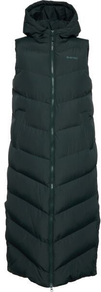 Hi-Tec LADY GULIETTA Dámska dlhá vesta, tmavě zelená, veľkosť