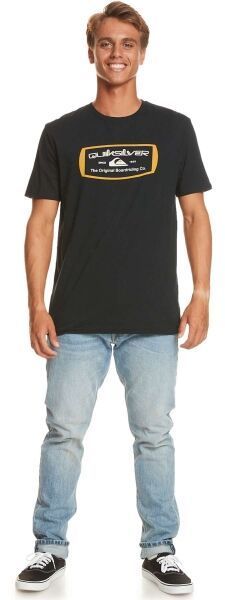 Quiksilver QS MIND BARREL SS Pánske tričko, čierna, veľkosť