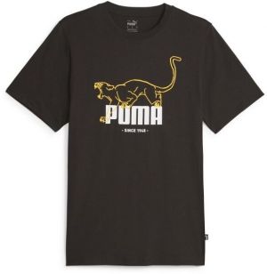 Puma GRAPHICS ANIMAL TEE Pánske tričko, čierna, veľkosť