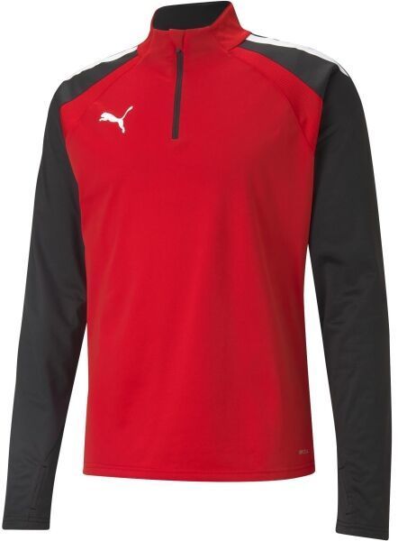 Puma TEAMLIGA 1/4 ZIP TOP Pánska futbalová mikina, červená, veľkosť XXXL