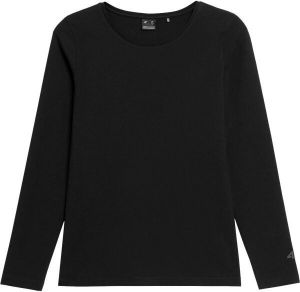 4F LONGSLEEVE Dámske tričko s dlhým rukávom, čierna, veľkosť