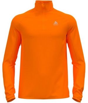 Odlo M MID LAYER 1/2 ZIP BERRA LIGHT Pánska stredná vrstva, oranžová, veľkosť