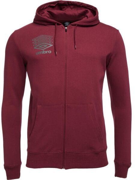 Umbro FW TERRACE ZIP Pánska mikina, vínová, veľkosť