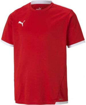 Puma TEAM LIGA JERSEY JR Juniosrské futbalové tričko, červená, veľkosť