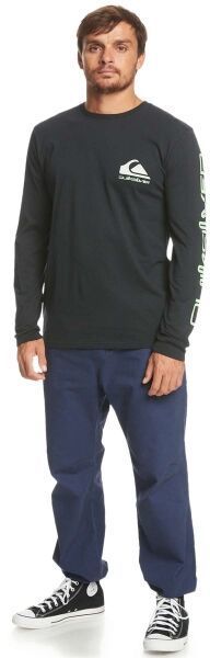 Quiksilver OMNI LOGO LS Pánske tričko, čierna, veľkosť