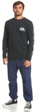 Quiksilver OMNI LOGO LS Pánske tričko, čierna, veľkosť