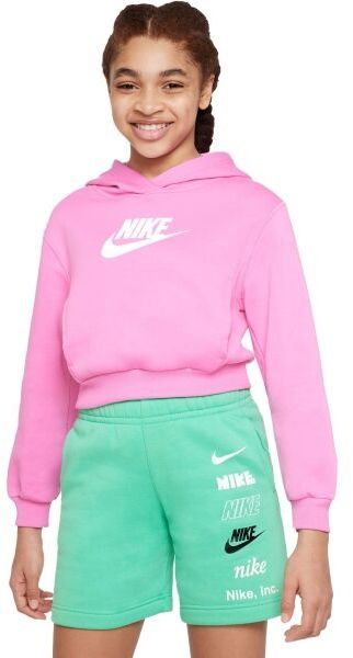 Nike SPORTSWEAR CLUB FLEECE Dievčenská mikina, ružová, veľkosť