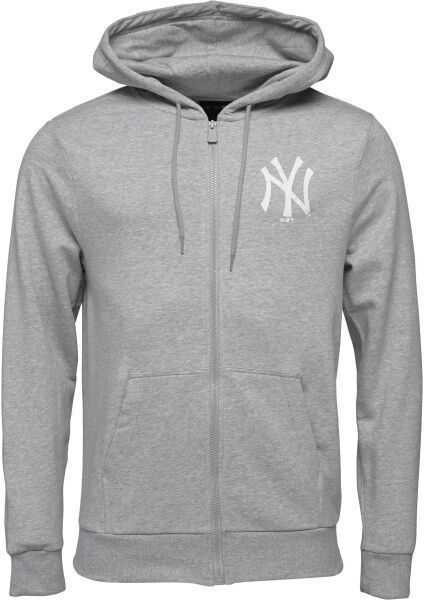 New Era MLB ESSENTIALS FZ HOODY NEYYAN Pánska mikina, sivá, veľkosť