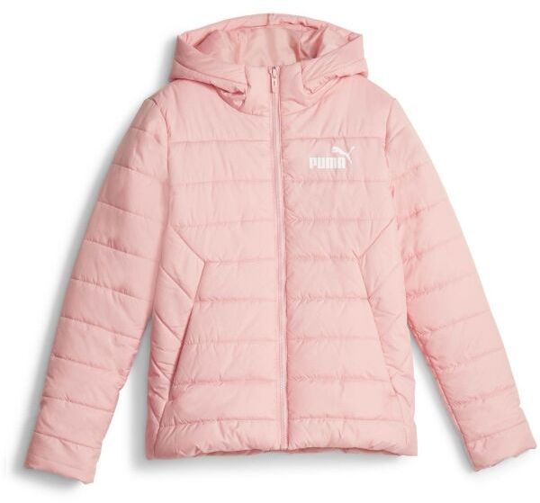 Puma ESSENTIALS HOODIED PADDED JACKET Dievčenská bunda, ružová, veľkosť