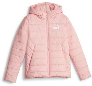 Puma ESSENTIALS HOODIED PADDED JACKET Dievčenská bunda, ružová, veľkosť