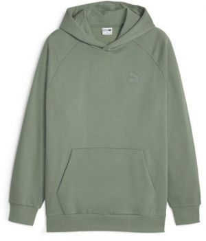 Puma ESS+2 COL SMALL LOGO HOODIE FL Pánska mikina, zelená, veľkosť