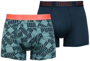 Puma PRINT BOXER 2P Pánske boxerky, modrá, veľkosť