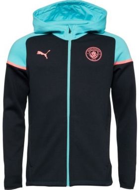 Puma MCFC CASUALS HOODED JACKET Pánska bunda, čierna, veľkosť