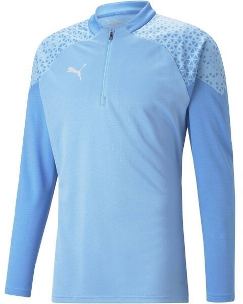 Puma TEAMCUP TRAINING 1/4 ZIP TOP Pánska športová mikina, svetlomodrá, veľkosť