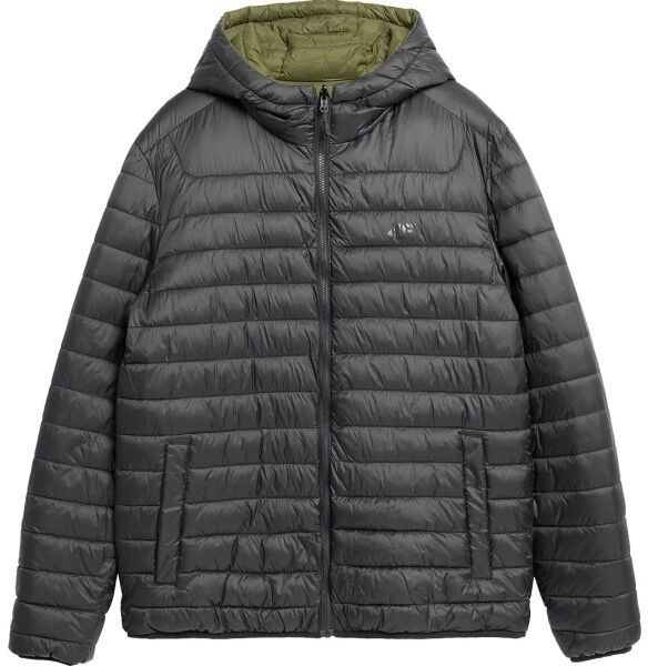 4F DOWN JACKET TWO-SIDED Pánska bunda, khaki, veľkosť