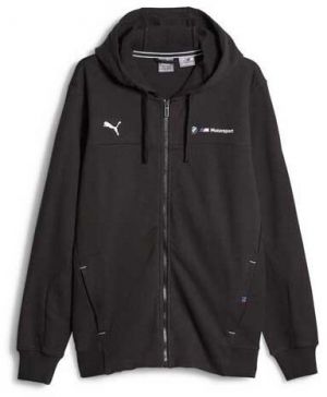 Puma BMW MOTORSPORT FULL-ZIP HOODIE Pánsky sveter, čierna, veľkosť