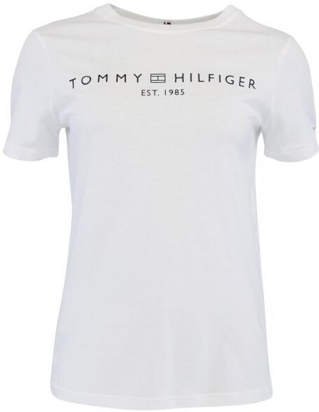 Tommy Hilfiger LOGO CREW NECK Dámske tričko, biela, veľkosť