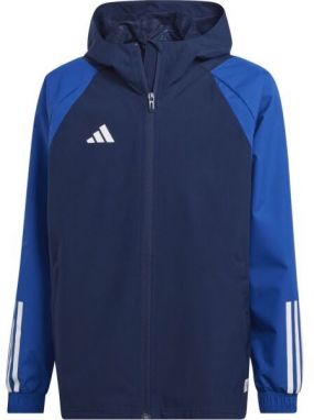 adidas TIRO23 C JACKET Chlapčenská futbalová bunda, tmavo modrá, veľkosť