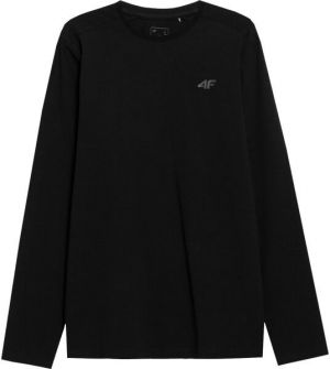 4F LONGSLEEVE Pánske tričko s dlhým rukávom, čierna, veľkosť