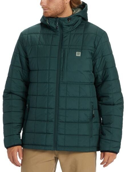 Billabong JOURNEY PUFFER JACKET Pánska zimná bunda, tmavo zelená, veľkosť