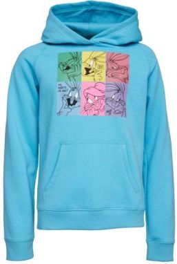 LOONEY TUNES BUGSY HOODIE Dievčenská mikina, světle modrá, veľkosť 140-146